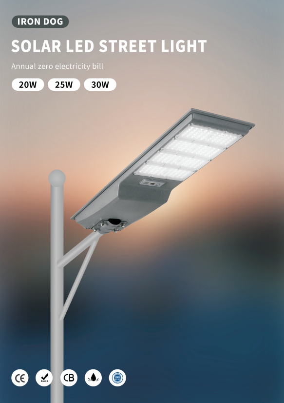 30w integrated solar street light